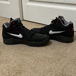 Nike men’s air flight light mid trainers black/white/varsity red